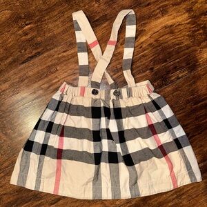 Burberry Black and White Checkered Skirt 3t